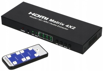 МАТРИЧНЫЙ ПЕРЕКЛЮЧАТЕЛЬ РАЗДЕЛИТЕЛЬ MATRIX HDMI 4x2 ULTRAHD 4K