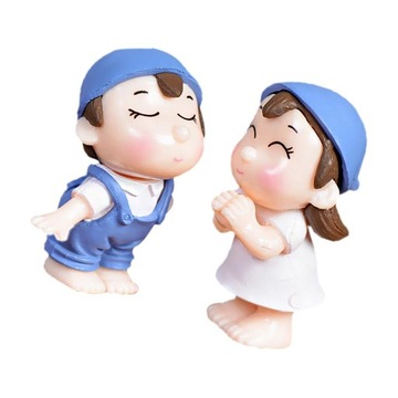 Миниатюрное украшение кукольного домика Бонсай DIY Craft синий