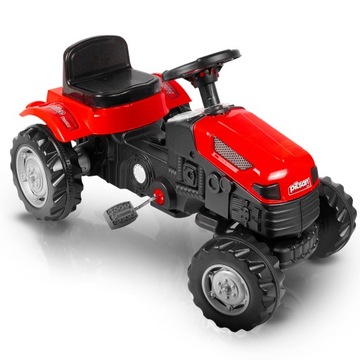 OGROMNY TRAKTOR NA PEDAŁY Z PRZYCZEPĄ 143cm PILSAN SOLIDNY DUŻY JEŹDZIK