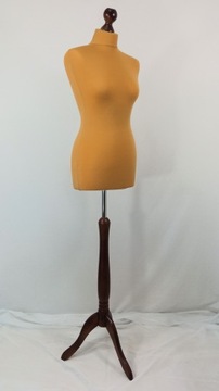 Manekin krawiecki 36 S/M Karmel stojak drewno ciemne - Orzech