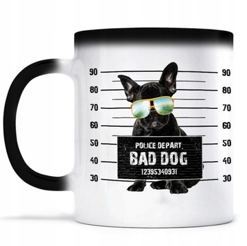 Magiczny Kubek Bulldog Francuski Policja Psem