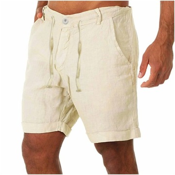 New Men's Cotton Linen Shorts Pants Male Summer Br