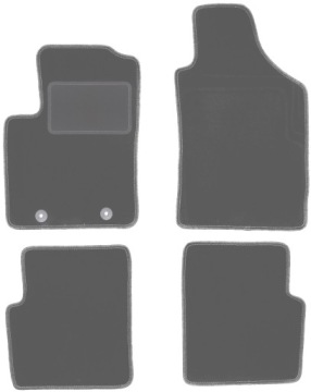 Grafitové autokoberce pro vůz Fiat 500 kabriolet, hatchback (2007-2013)