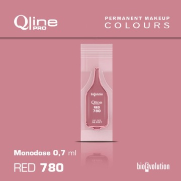 QLINE PRO MAKEUP PIGMENT PERNAMENTENGO RED 780 - МОНОДОЗА 0,7 мл