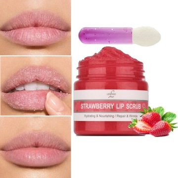 Lip Scrub Strawberry Peeling do Suchych Ust Nawilżający 30g Truskawka