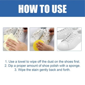 Крем для чистки белой обуви, средство для удаления пятен, отбеливание обуви, универсальный