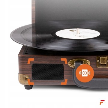 Проигрыватель в чемодане USB AUX BT Fenton+ VINYL