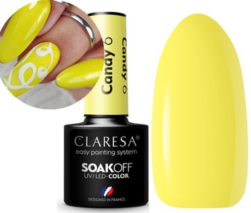 CLARESA LAKIER HYBRYDOWY ŻÓŁTY CANDY 6