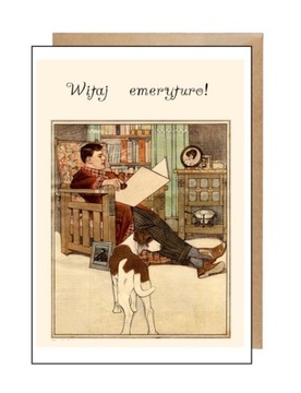 Kartka pocztówka eko koperta witaj emeryturo emerytura emeryt emerytka