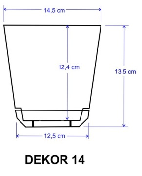 ДЕКОР диаметр цветочного горшка 14 см цветная клетка