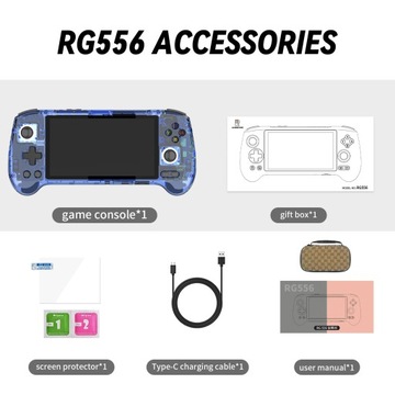Портативная консоль ANBERNIC RG556, 128 ГБ, Android 13 Touch, 5,48 дюйма