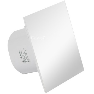 WENTYLATOR SZKLISTY PANEL TIMER CZUJNIK WILGOCI BIAŁY Fi 120