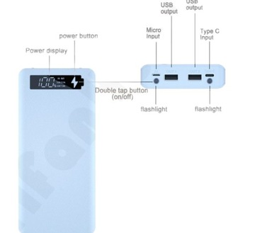 PowerBank 8x 18650 2xUSB Корпус USB C, НА ВИНТАХ