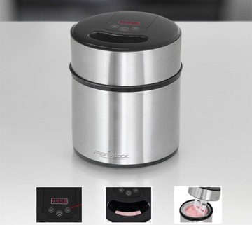 LODZIARKA URZĄDZENIE AUTOMAT DO LODÓW JOGURTÓW INOX STAL PROFICOOK