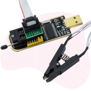 Программатор EEPROM FLASH на CH341A + программное обеспечение и руководство EN