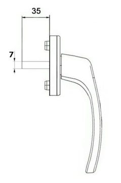 РУЧКА ДЛЯ ОКОН ПВХ, БЕЛАЯ