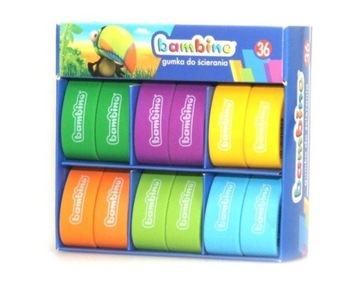 Gumka Do Mazania Ścierania Miękka MIX Kolorów Bambino