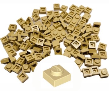 LEGO Klocek 100szt. Plate Płytka 1x1 Tan Piaskowy 3024 Nowy