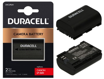 2X BATERIA AKUMULATOR DURACELL LP-E6 LP-E6N DO CANON 5D 7D + ŁADOWARKA LCD