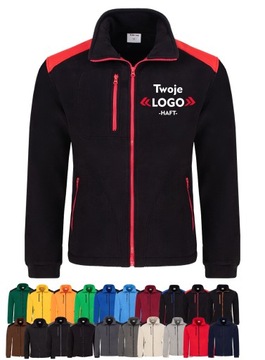 POLAR Z HAFTEM LOGO TEKST NAPIS REKLAMOWY x10
