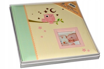Album dziecięcy 24x24 CHRZEST SOWA SÓWKA pudełko