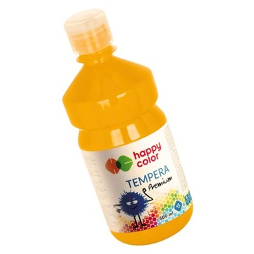 HAPPY COLOR FARBA TEMPERA PREMIUM ŻÓŁTA CIEMNA 500ml