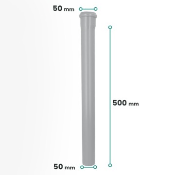 Канализационная труба 50x500 MM PCV PP DRAINAGE WATER PIPE XB