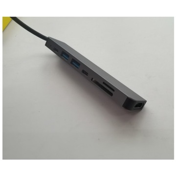 ДОК-СТАНЦИЯ HUB 7IN1 TYPE C ДЛЯ HDMI SD TF КАРТРИДЕР 100 Вт ДЛЯ НОУТБУКА