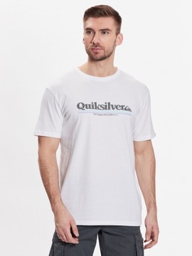 Quiksilver T-Shirt Between The Lines EQYZT07216 Biały Regular Fit