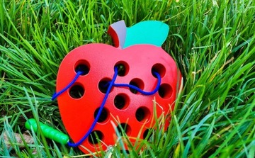 DREWNIANA PRZEPLATANKA JABŁKO GRA ZRĘCZNOŚCIOWA