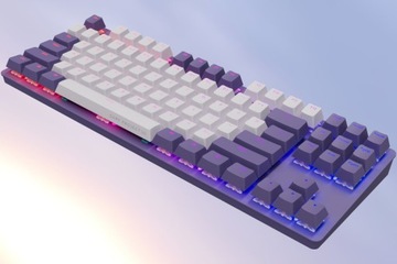 Клавиатура DARK PROJECT KD87A Фиолетовый и белый