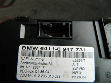 BMW Z4 E85 PANEL KLIMATIZACE 6947731