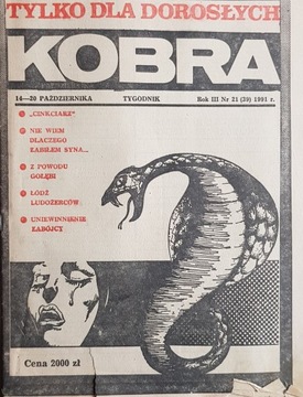 Tygodnik Kobra 8 zeszytów 1991r