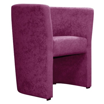 Fotel klubowy mikrowelur fiolet Klub Pub Salon