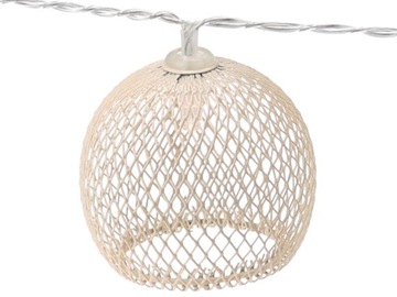 Lampki ogrodowe GIRLANDA 10 LED na baterie BEŻOWA