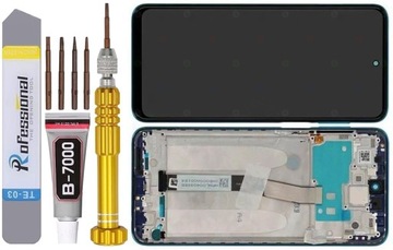 XIAOMI REDMI NOTE 9 PRO WYŚWIETLACZ LCD RAMKA NIEB