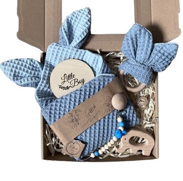 Prezent dla niemowlaka gift box Baby Shower noworodek wyprawka smoczek