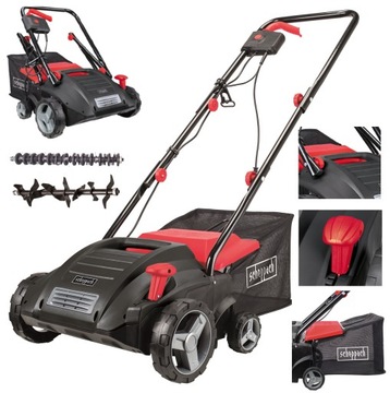 Mocny Aerator Wertykulator Elektryczny Kosz 45L 3w1 1600W 38cm Scheppach