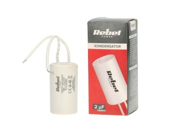 Kondensator rozruchowy silnikowy 2uF 450V URZ3212 Rebel