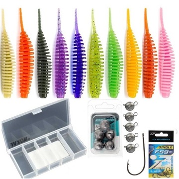 FISHUP TANTA 2 - 5 CM PEŁNY ZESTAW PUDEŁKO HACZYKI CZEBURASZKI