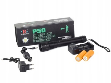 BAILONG МОЩНАЯ ТАКТИЧЕСКАЯ ЛАМПА ZOOM CREE XHP50 ВОДОНЕПРОНИЦАЕМАЯ СИЛЬНАЯ ВОЕННАЯ