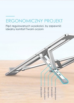 Универсальная алюминиевая подставка для ноутбука.