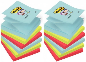 Самоклеящиеся стикеры Super Sticky Z-Notes 76x76 мм (R330-6SS-COS), 3 цвета (6x9