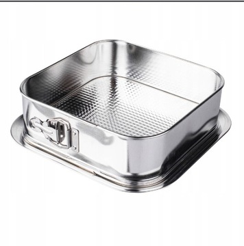 TORTOWNICA BLACHA DO PIECZENIA CIAST CHLEBA 24x24x8CM ROZPINANA POLSKA