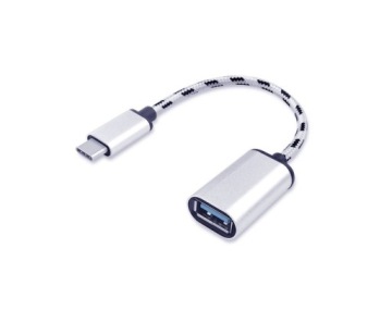 OTG-кабель от USB 2.0 к USB C, серебристый