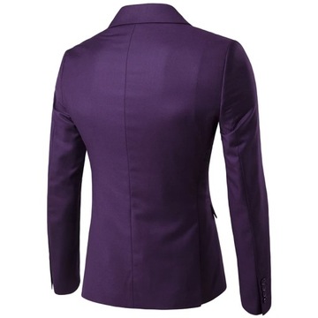 3pc Men Purple Suit (Jacket+Pants+Vest) Brand Slim