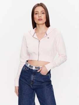 Bluza z kapturem rozpinana cropped fit krótka Tommy Jeans M