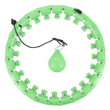 HULA HOP GREEN Z WYPUSTKAMI I OBCIĄŻNIKIEM HMS HHW01