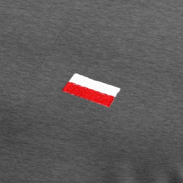 Red is Bad Bluza kangurka Polska Flaga - szara - 3XL