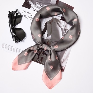 Brand Silk Scarf Women High Quality 70cm Square